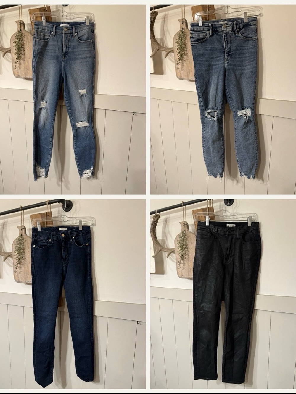 Good American Size 6/28 Four Pairs of Jeans Bundle